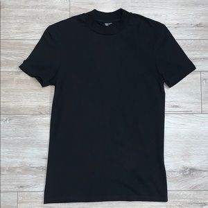 ASOS Men’s Black High Neck Cotton Stretch T-Shirt